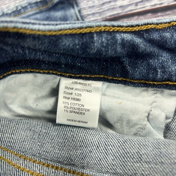 Judy Blue Boyfriend Fit Mid Rise Blue Jeans 82277 Women’s Size 1/25 - Picture 7 of 8
